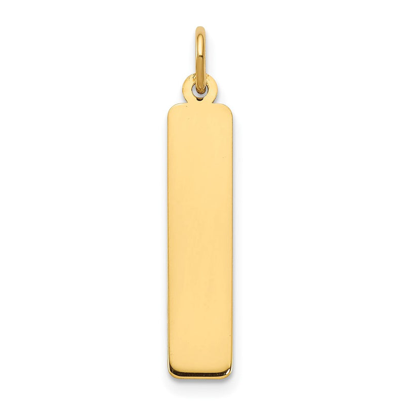 Gold Plated Sterling Silver/Gold Medium Blank Bar Charm