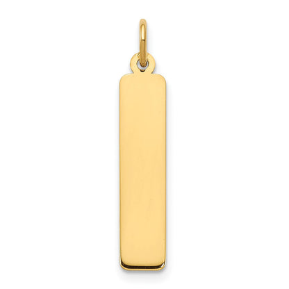 14k Yellow Gold 14k Yellow Gold Medium Blank Bar Charm