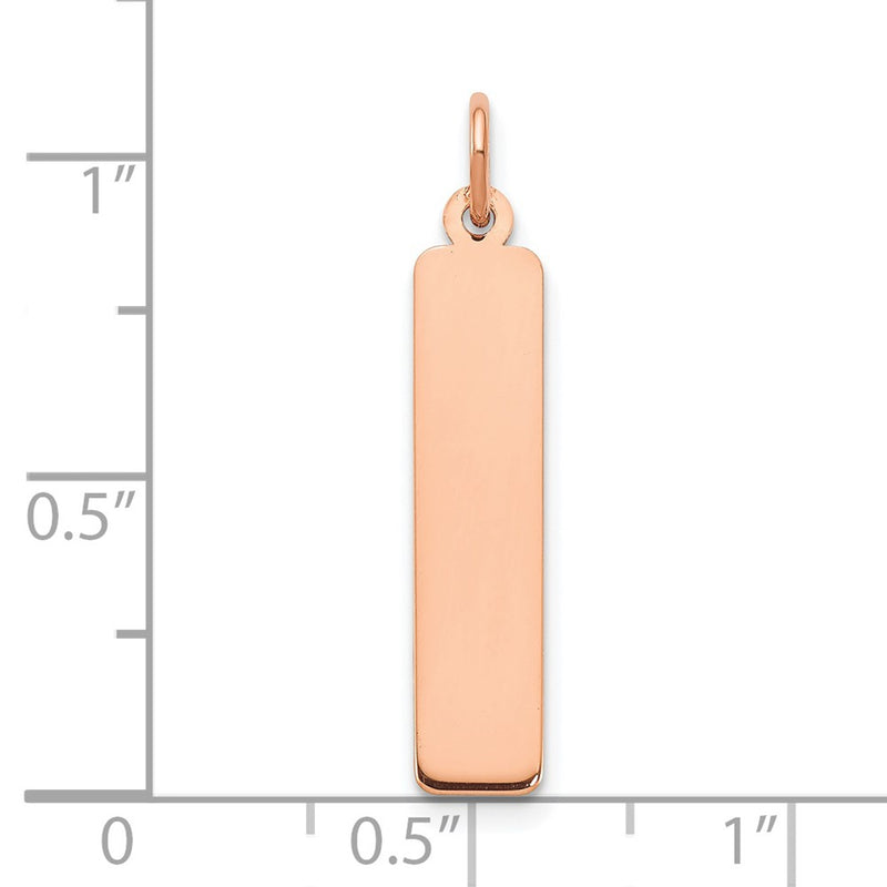 14k Rose Gold 14k Rose Gold Medium Blank Bar Charm