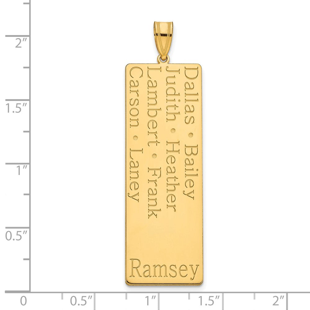 Gold Plated Sterling Silver/Gold 8 Name Family Pendant