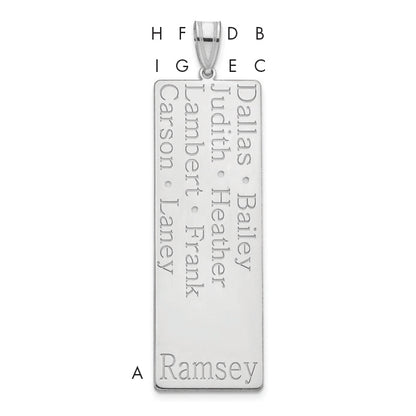 14K White Gold 8 Family Pendant