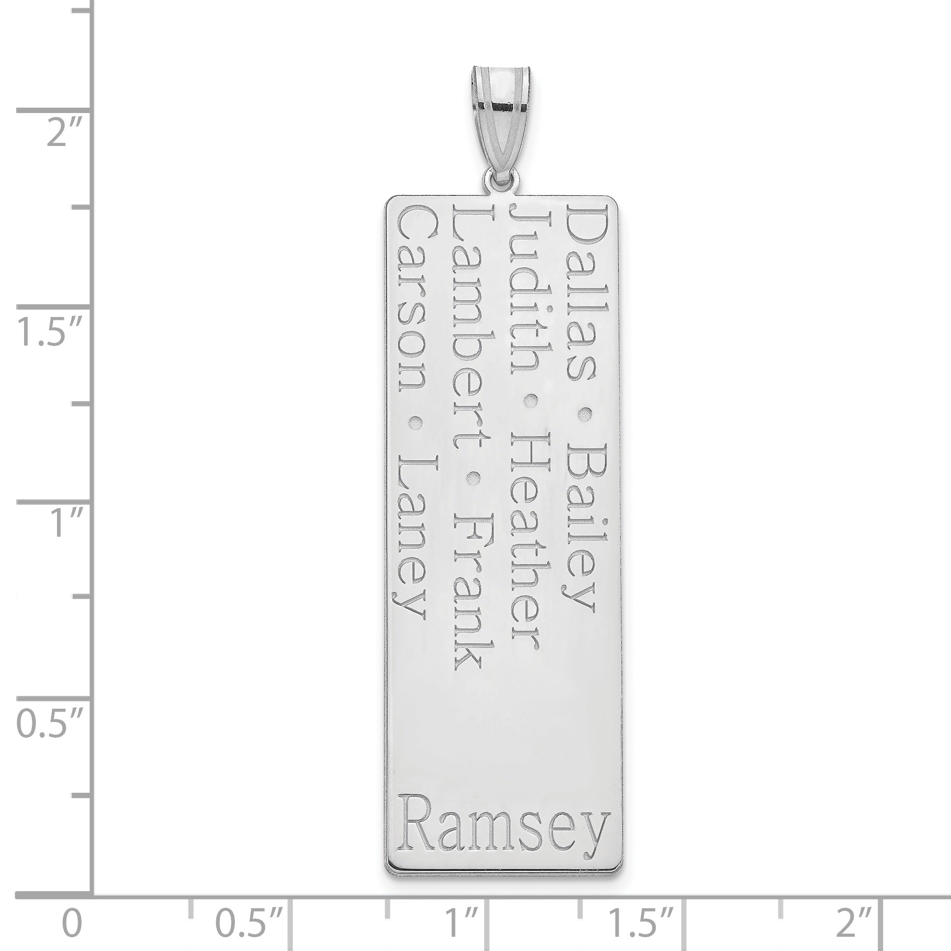 14K White Gold 8 Family Pendant