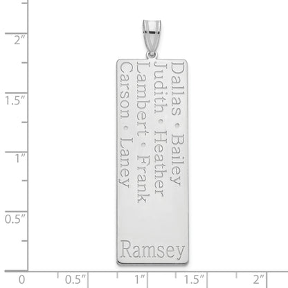 14K White Gold 8 Family Pendant