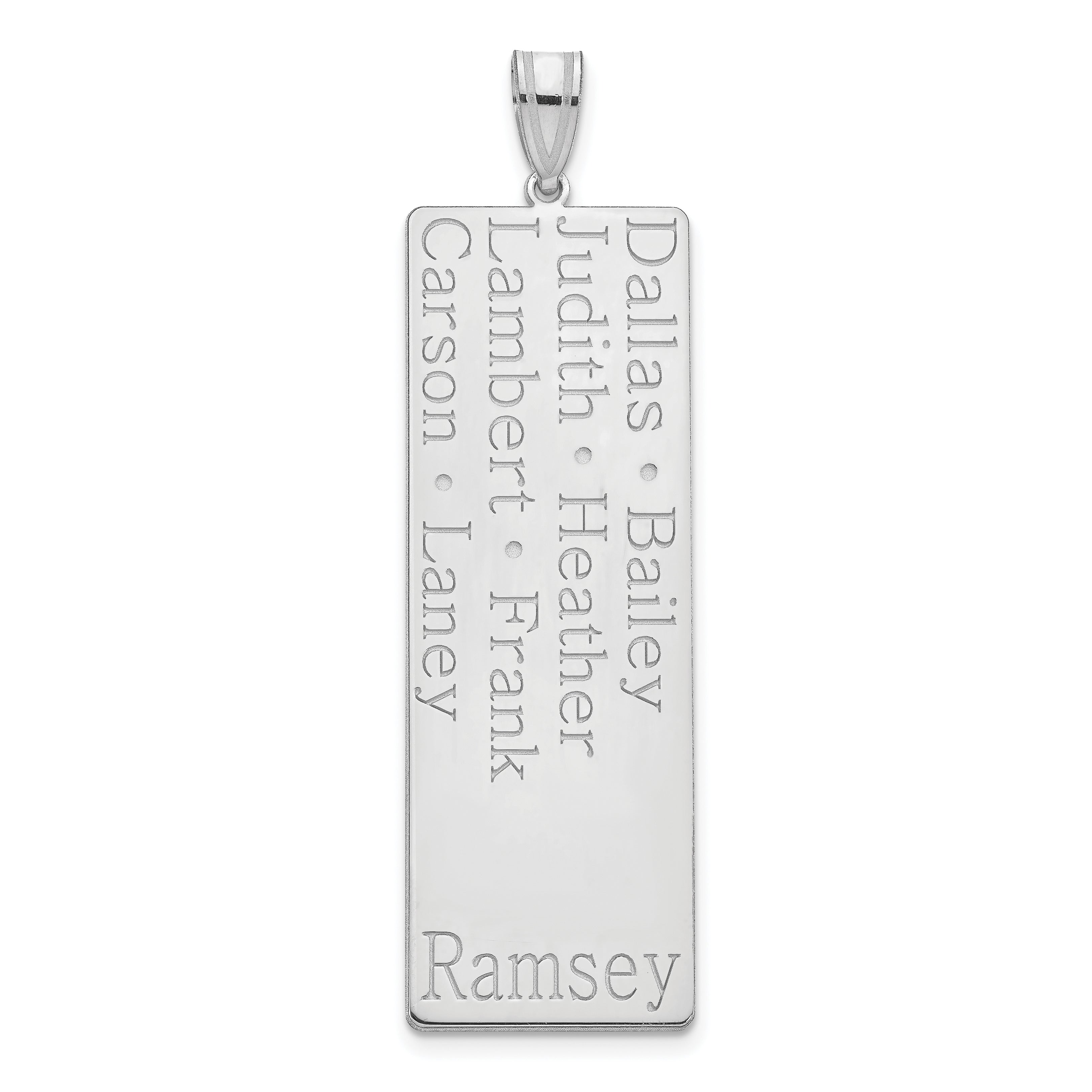 14K White Gold 8 Family Pendant