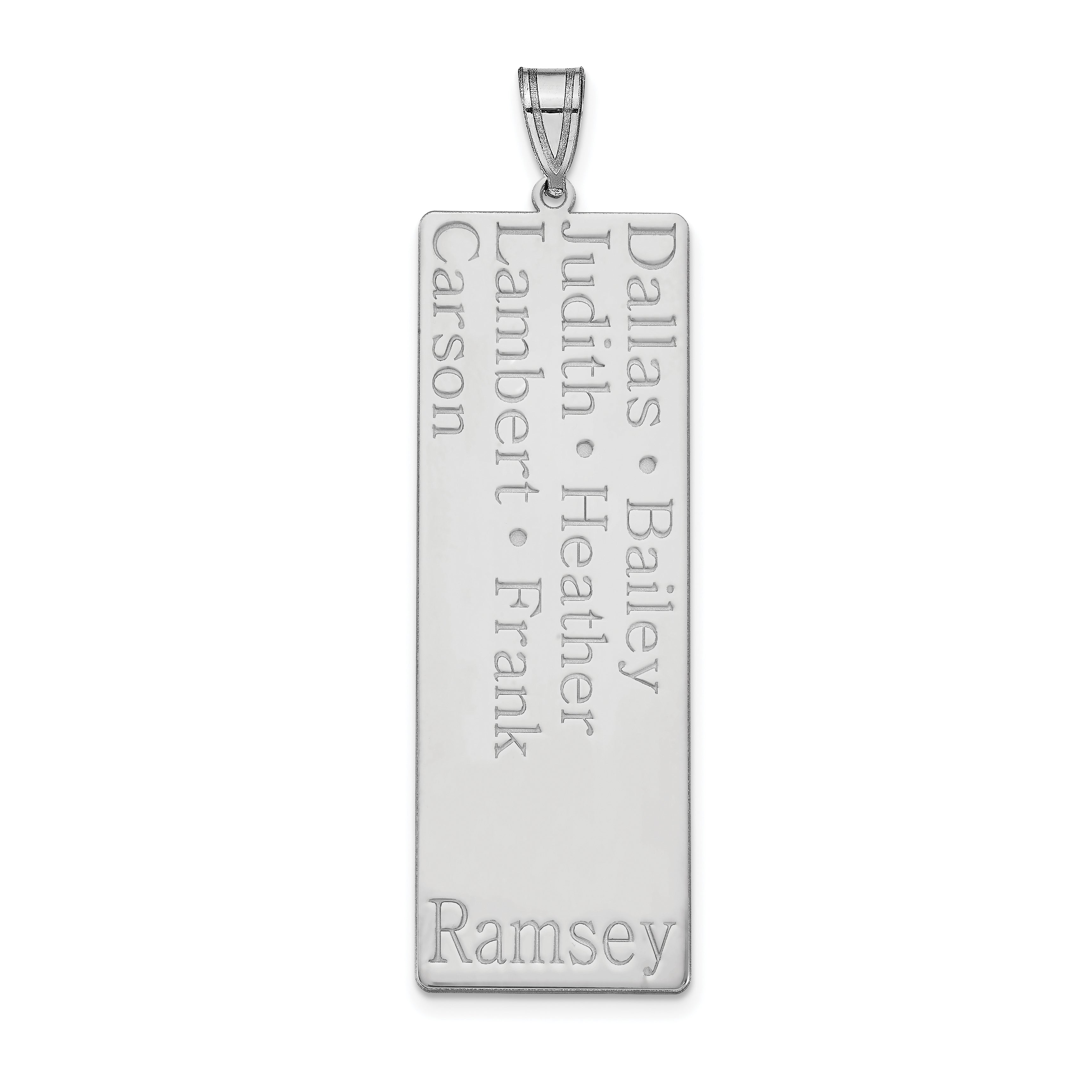 14K White Gold 7 Family Pendant