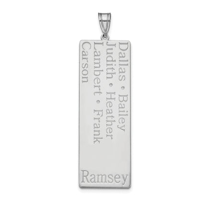 14K White Gold 7 Family Pendant