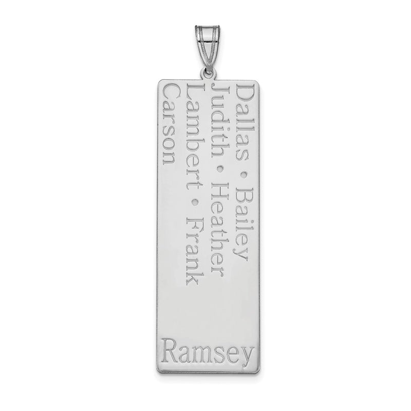 14K White Gold 7 Family Pendant