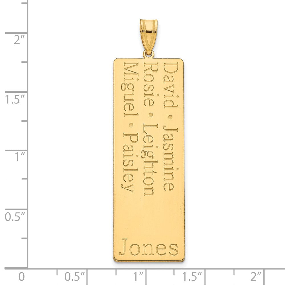 Gold Plated Sterling Silver/Gold 6 Name Family Pendant