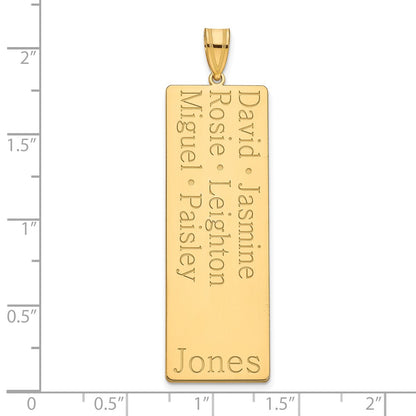 Gold Plated Sterling Silver/Gold 6 Name Family Pendant