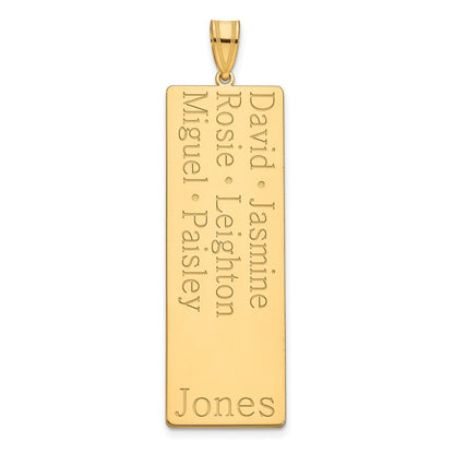 Gold Plated Sterling Silver/Gold 6 Name Family Pendant