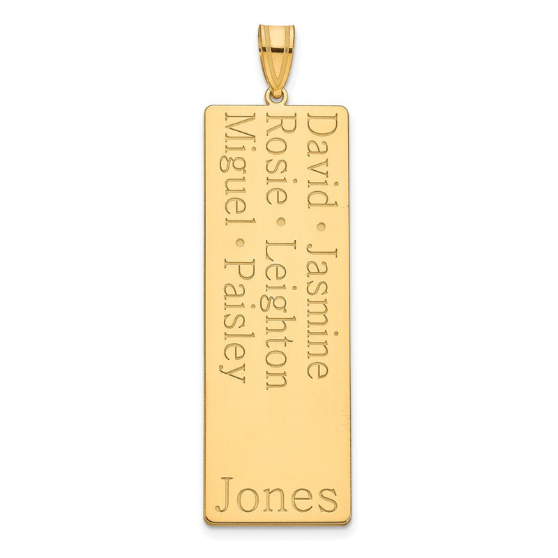 Gold Plated Sterling Silver/Gold 6 Name Family Pendant
