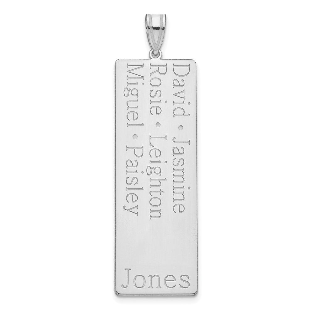 Sterling Silver Silver/Rhodium Plated 6 Name Family Pendant