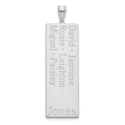 Sterling Silver Silver/Rhodium Plated 6 Name Family Pendant