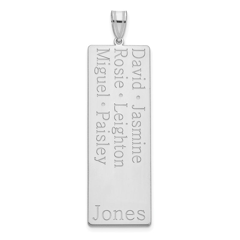 Sterling Silver Silver/Rhodium Plated 6 Name Family Pendant