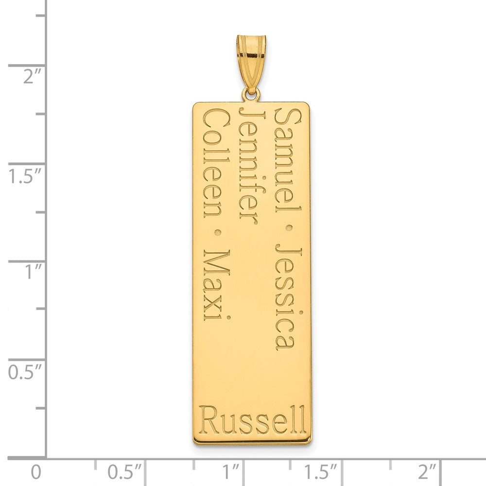 Gold Plated Sterling Silver/Gold 5 Name Family Pendant