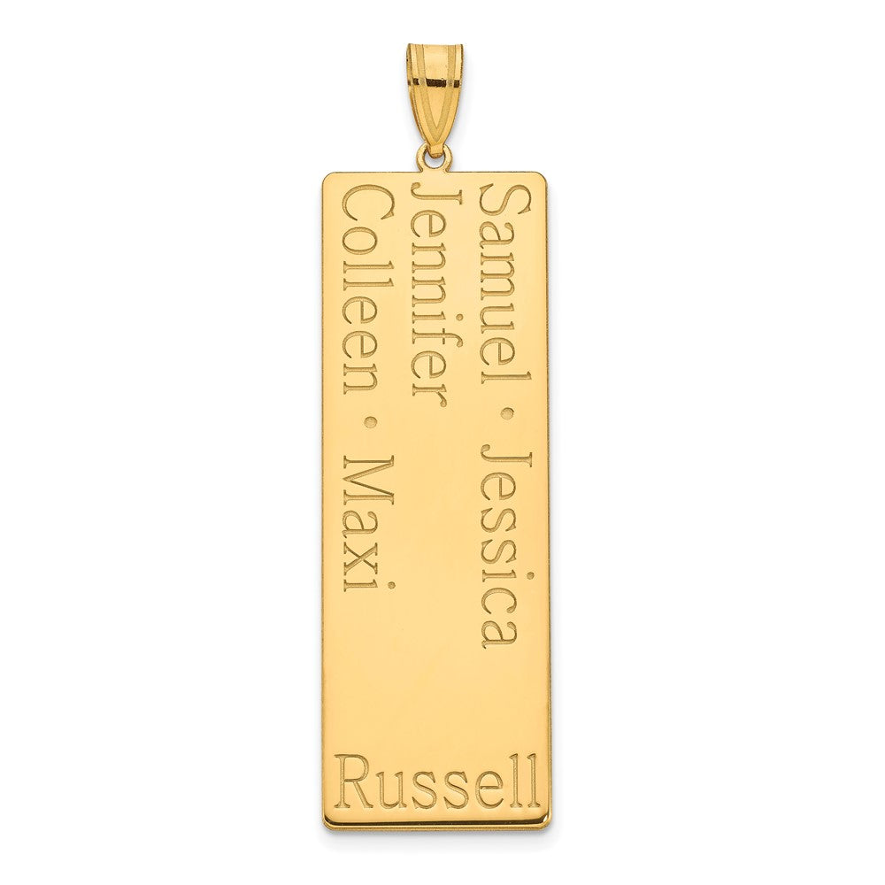 Gold Plated Sterling Silver/Gold 5 Name Family Pendant
