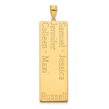 Gold Plated Sterling Silver/Gold 5 Name Family Pendant