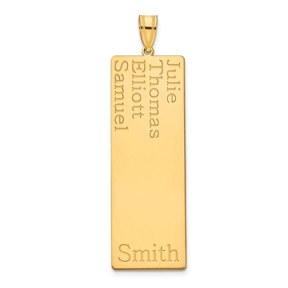 Gold Plated Sterling Silver/Gold 4 Name Family Pendant