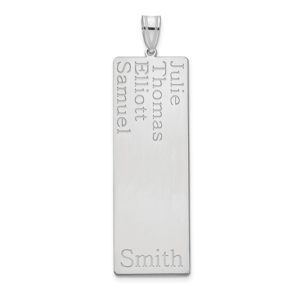 Sterling Silver Silver/Rhodium Plated 4 Name Family Pendant