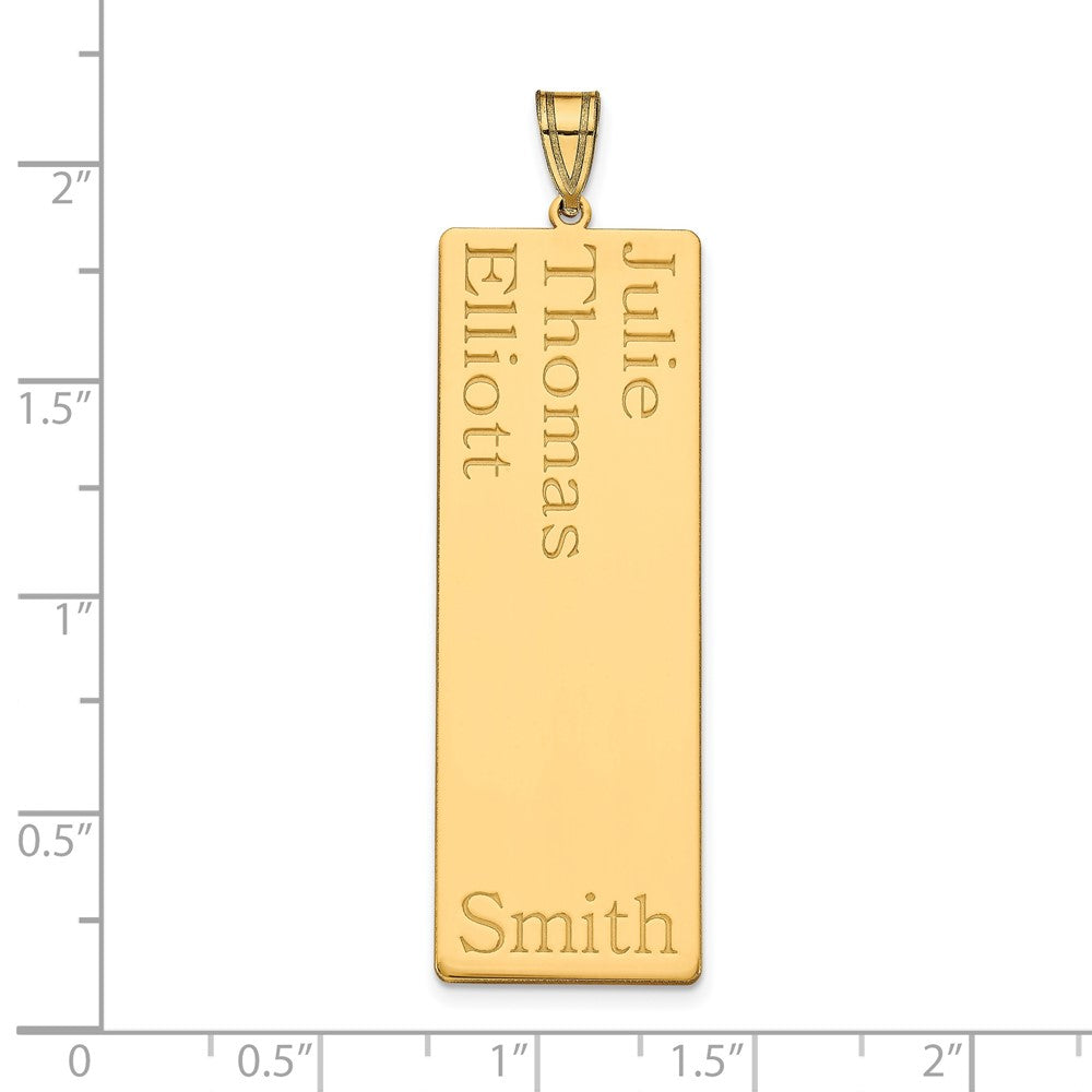Gold Plated Sterling Silver/Gold 3 Name Family Pendant