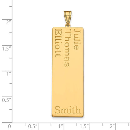 Gold Plated Sterling Silver/Gold 3 Name Family Pendant