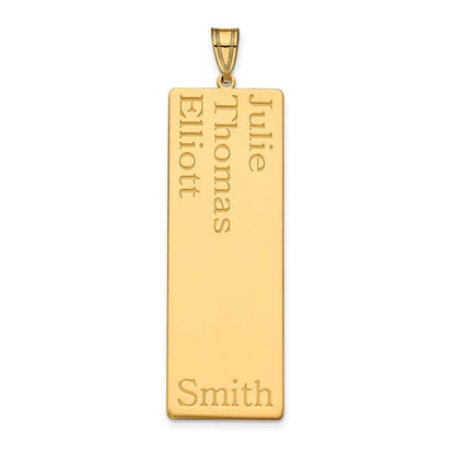 Gold Plated Sterling Silver/Gold 3 Name Family Pendant