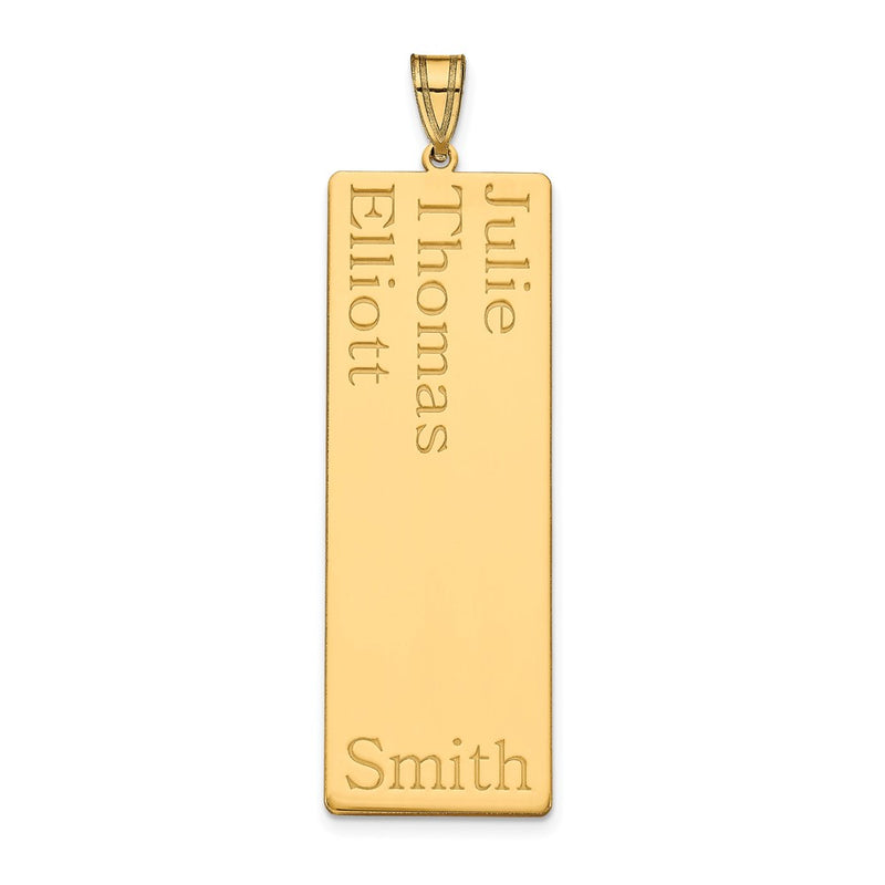 Gold Plated Sterling Silver/Gold 3 Name Family Pendant