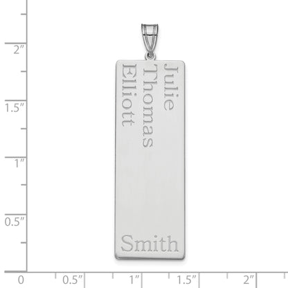 14K White Gold 3 Name Family Pendant
