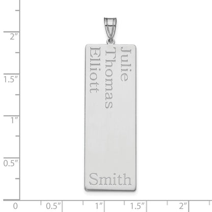 14K White Gold 3 Name Family Pendant