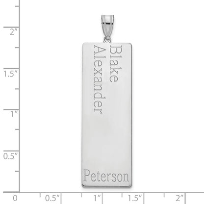 14K White Gold 2 Name Family Pendant