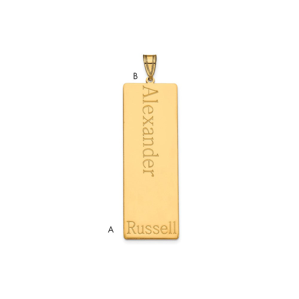 14K Yellow Gold 1 Name Family Pendant