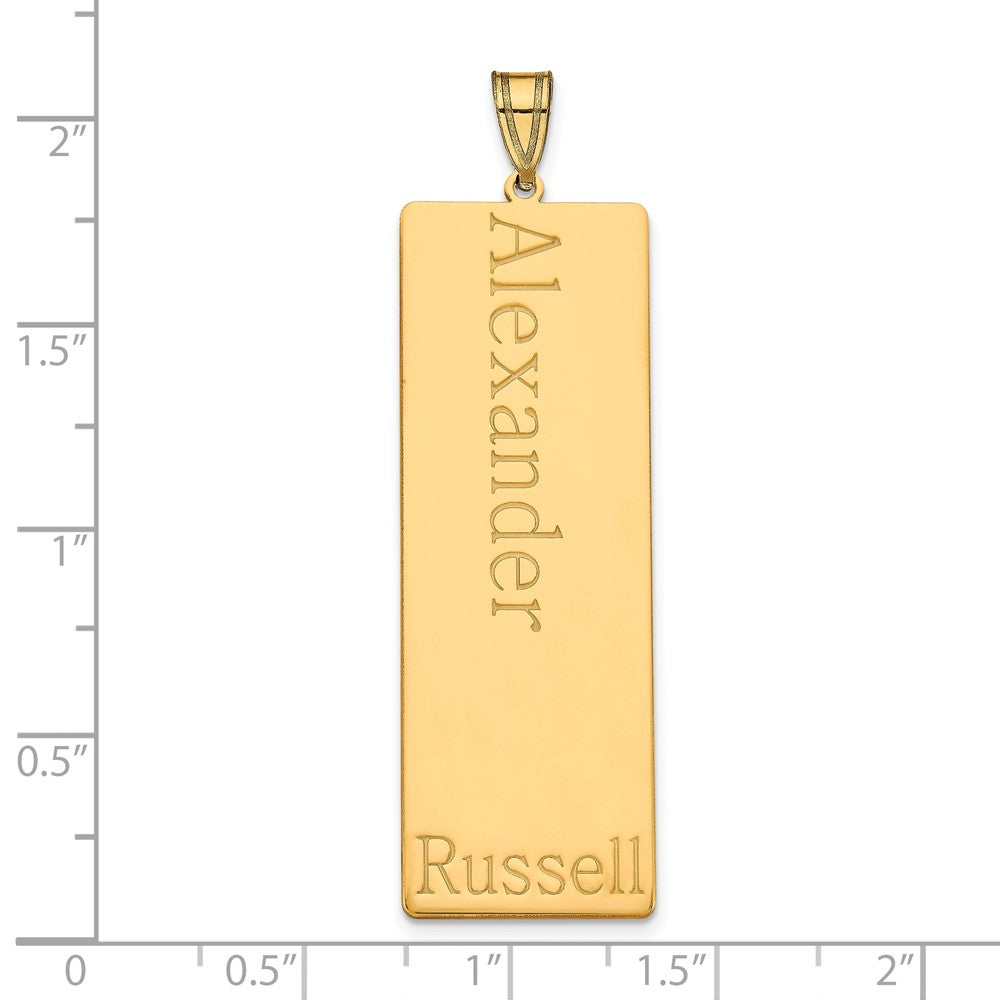 14K Yellow Gold 1 Name Family Pendant
