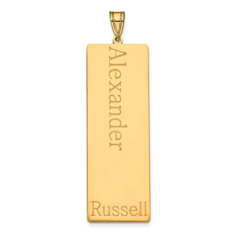14K Yellow Gold 1 Name Family Pendant