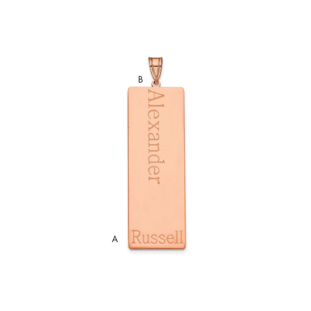 14K Rose Gold 1 Name Family Pendant