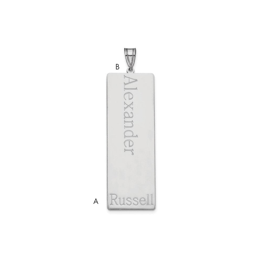 Sterling Silver Silver/Rhodium Plated 1 Name Family Pendant