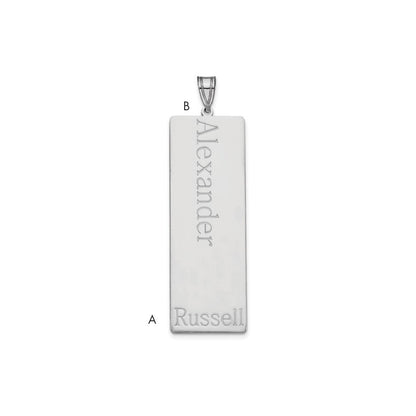 Sterling Silver Silver/Rhodium Plated 1 Name Family Pendant