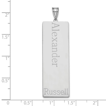 Sterling Silver Silver/Rhodium Plated 1 Name Family Pendant