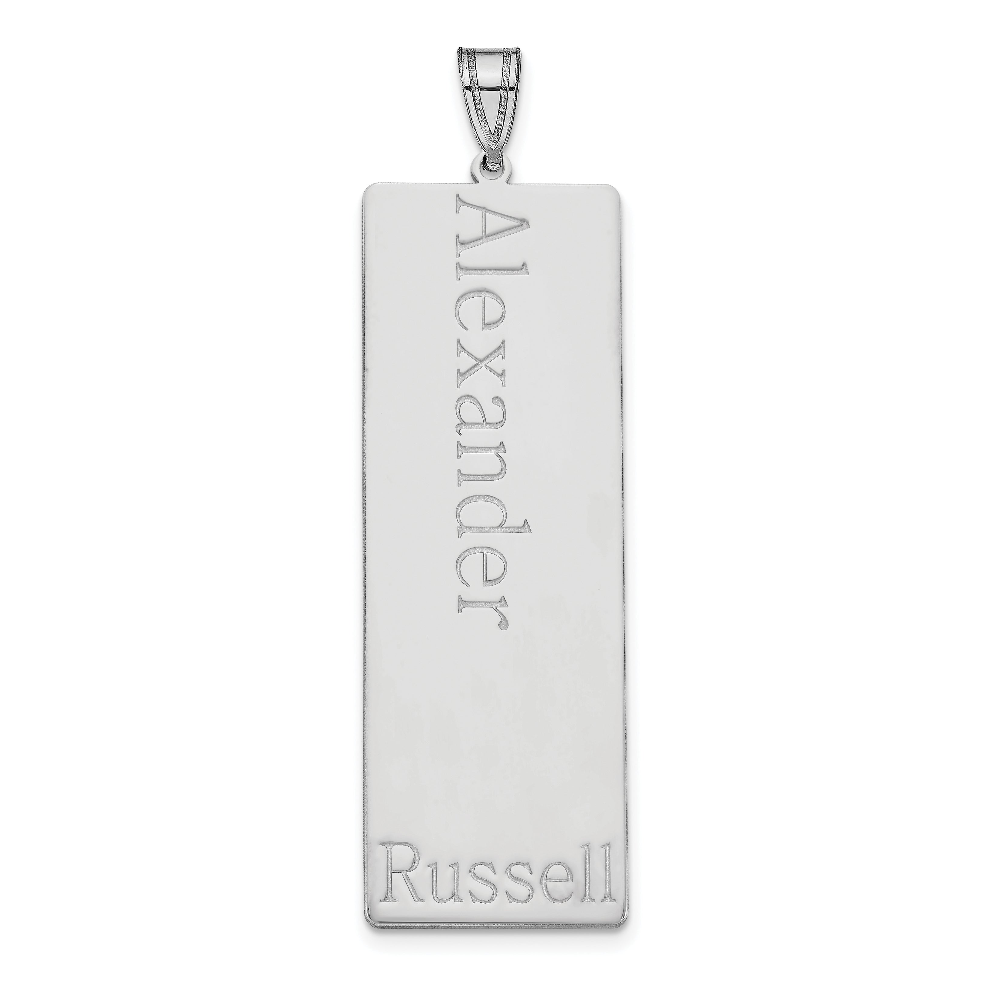 14K White Gold 1 Name Family Pendant