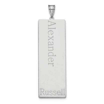 14K White Gold 1 Name Family Pendant
