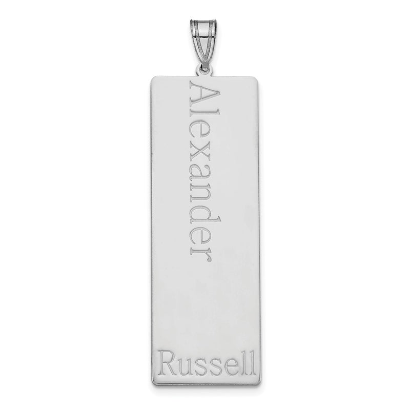 14K White Gold 1 Name Family Pendant