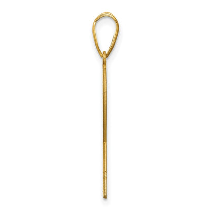 14K Yellow Gold Personalized Tennis Pendant