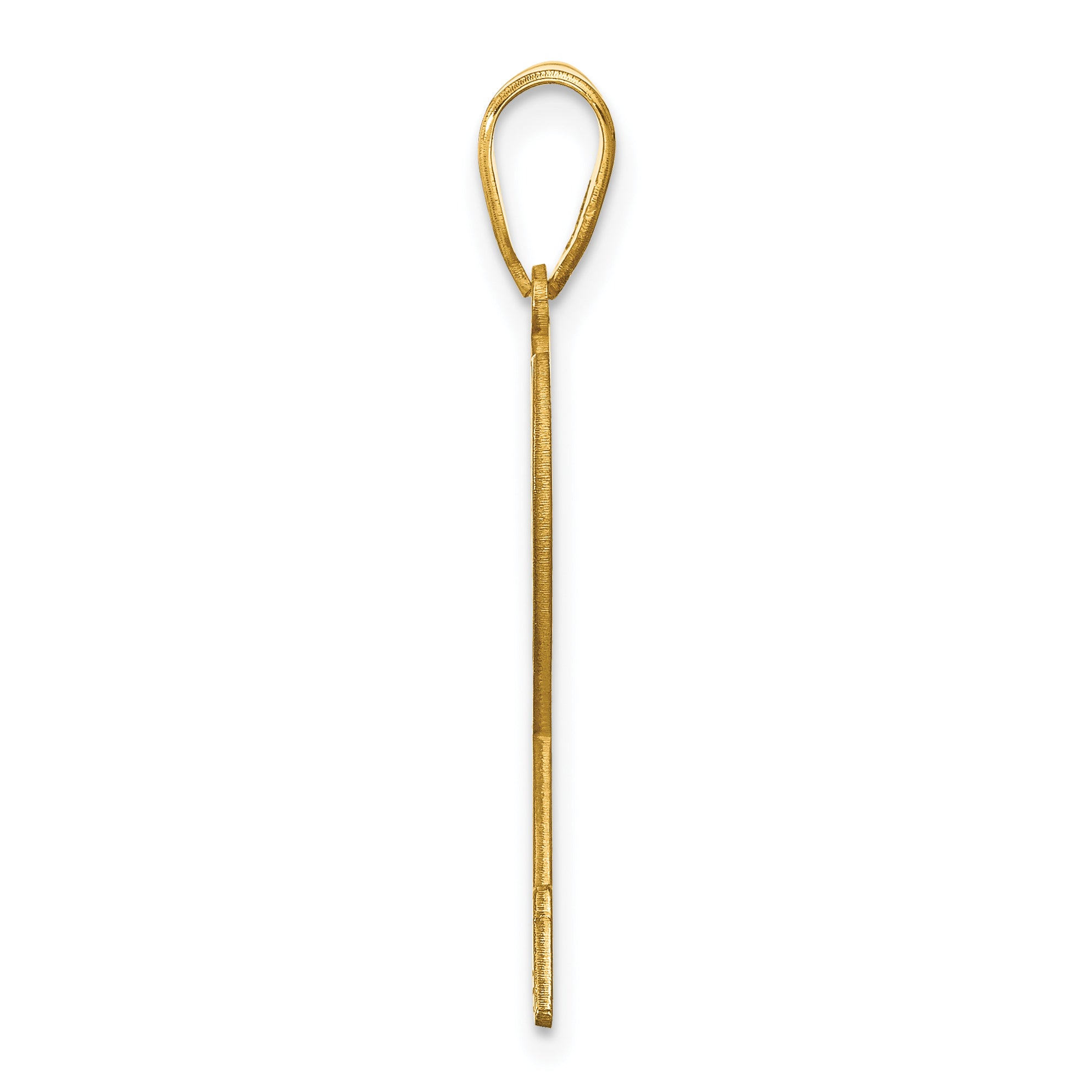14K Yellow Gold Personalized Tennis Pendant