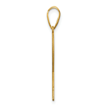 14K Yellow Gold Personalized Tennis Pendant