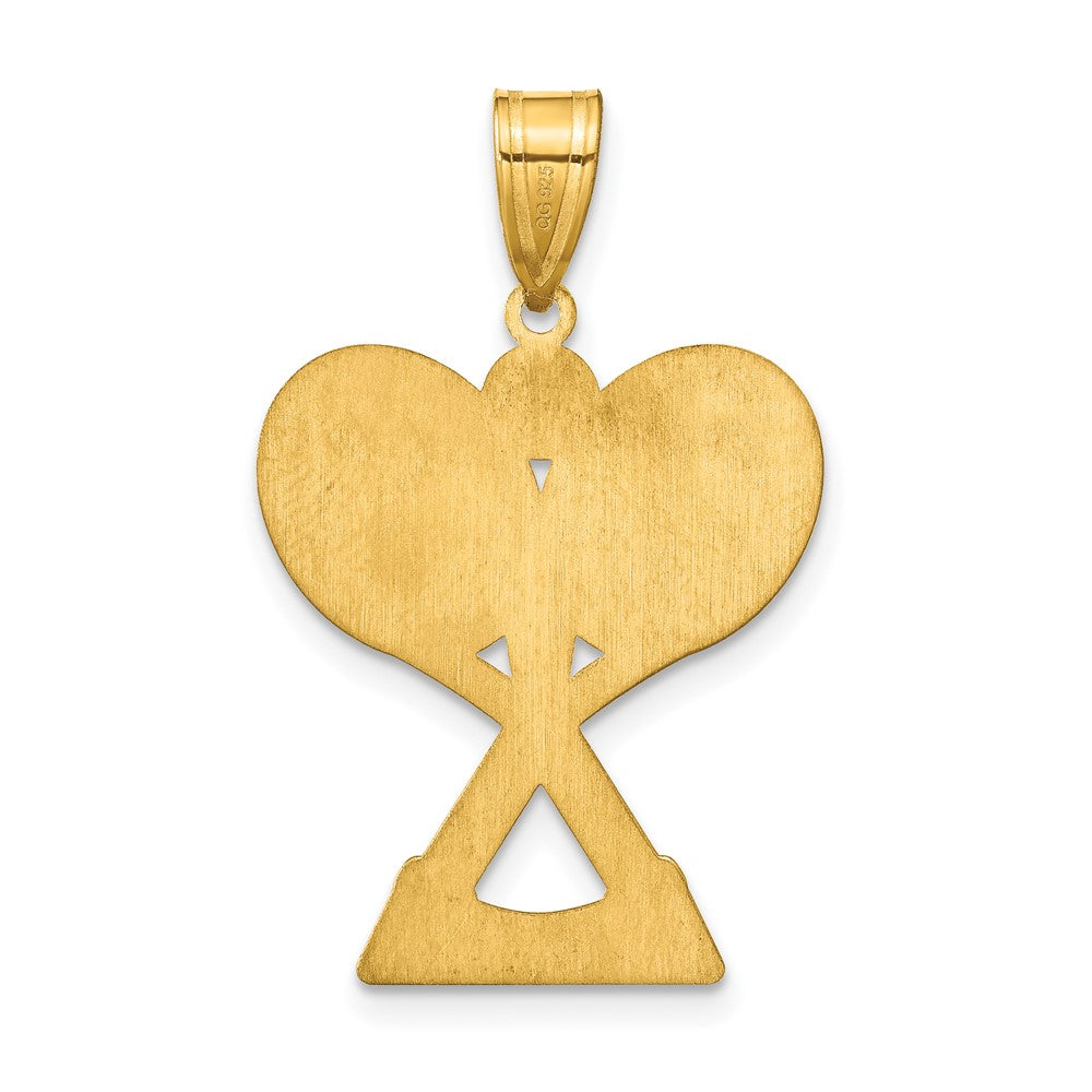 Gold Plated Sterling Silver/Gold Personalized Tennis Pendant