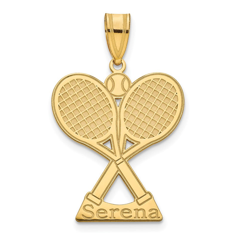 Gold Plated Sterling Silver/Gold Personalized Tennis Pendant