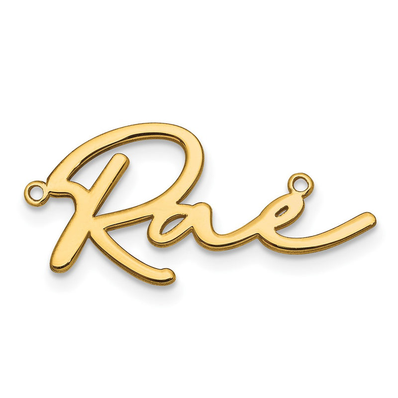 Gold Plated Sterling Silver/Gold Polished Bathinda Font Name Plate