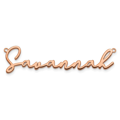 14K Rose Gold Bathinda Font Name Plate