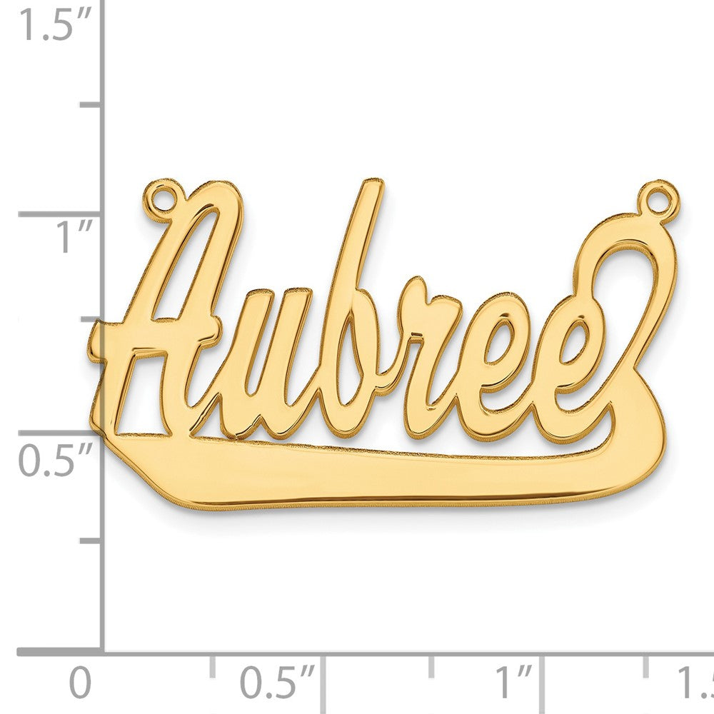 14K Yellow Gold Underlined Name Plate
