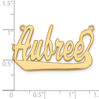 14K Yellow Gold Underlined Name Plate