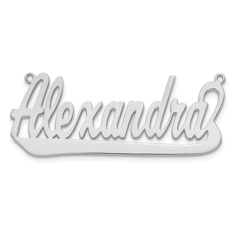 Gold Plated Sterling Silver/Gold Underlined Name Plate